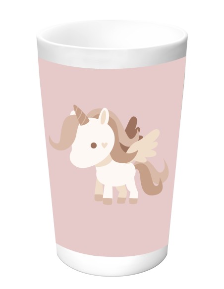 SET DE PLATOS, CUBIERTOS Y VASO SAFTA PREESCOLAR "UNICORNIO"