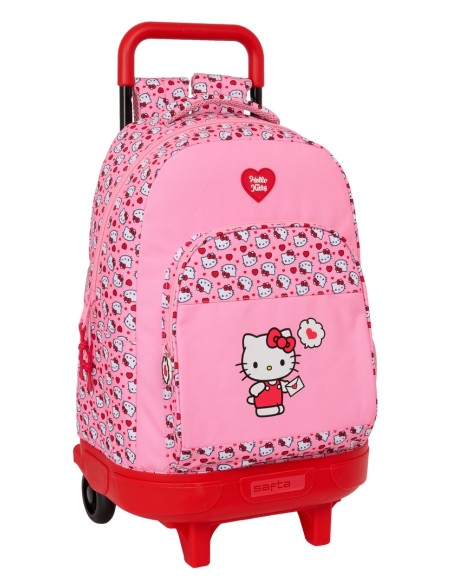 MOCHILA GDE. C/RUEDAS COMPACT EXTRAIBLE HELLO KITTY