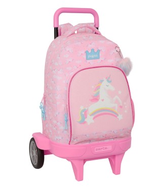 MOCHILA GDE. C/RUEDAS COMPACT EVOL. EXT. GLOWLAB KIDS