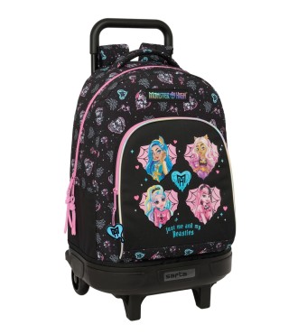 MOCHILA GDE. C/RUEDAS COMPACT EXTRAIBLE MONSTER HIGH