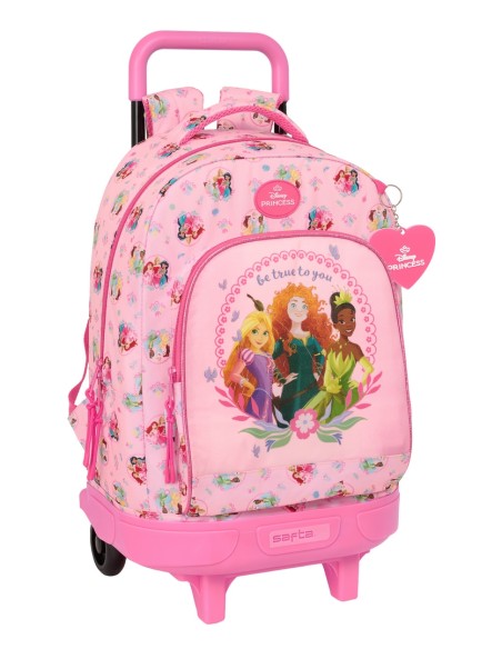 MOCHILA GDE. C/RUEDAS COMPACT EXTRAIBLE PRINCESAS DISNEY