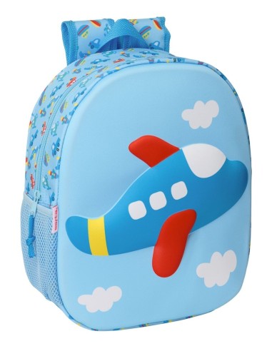 MOCHILA 3D SAFTA 3D AVION Mochilas Guardería | Fraber
