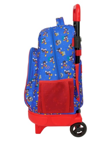 MOCHILA GDE. C/RUEDAS COMPACT EXTRAIBLE MICKEY MOUSE "TODAY"