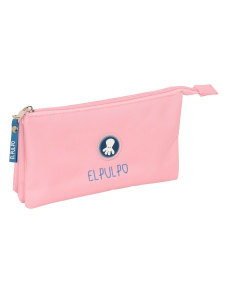 PORTATODO TRIPLE EL PULPO "ROSA" Portatodo Estuche | Fraber