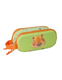 PORTATODO DOBLE 3D SAFTA TIGER 3D Portatodo Estuche | Fraber
