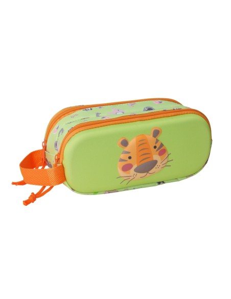 PORTATODO DOBLE 3D SAFTA TIGER 3D Portatodo Estuche | Fraber