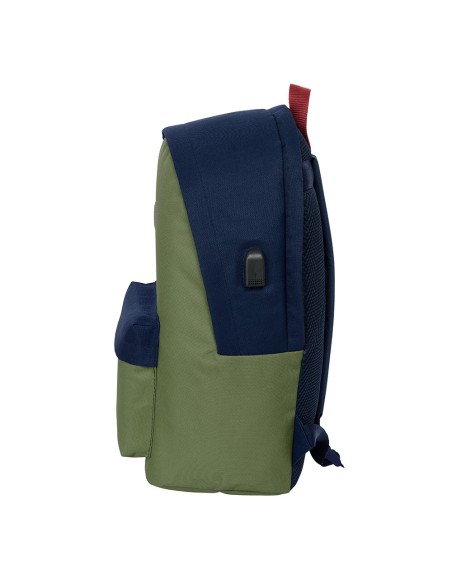 MOCHILA DOBLE PARA PORTATIL 15,6"+USB EL PULPO "VERDE" Mo...