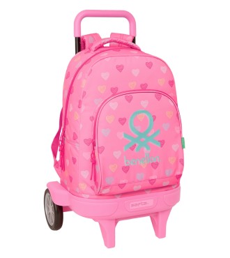 MOCHILA GDE. C/RUEDAS COMPACT EVOL. EXT. BENETTON "HEART"