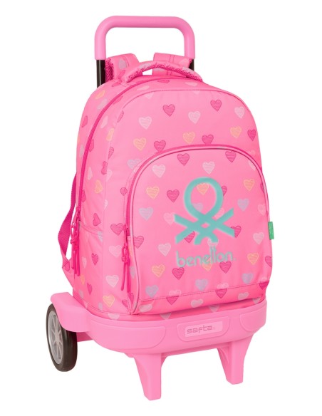 MOCHILA GDE. C/RUEDAS COMPACT EVOL. EXT. BENETTON "HEART"