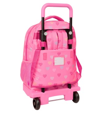 MOCHILA GDE. C/RUEDAS COMPACT EXTRAIBLE BENETTON "HEART" 2