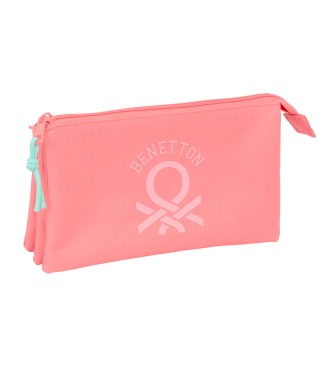 PORTATODO TRIPLE BENETTON BASICS "CORAL"