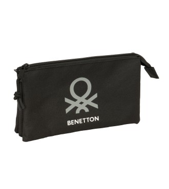 PORTATODO TRIPLE BENETTON BASICS "NEGRO"