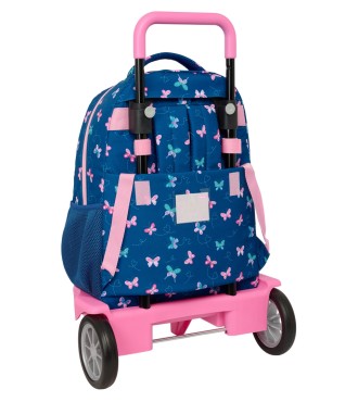 MOCHILA GDE. C/RUEDAS COMPACT EVOL. EXT. BLACKFIT8 "MARIPOSAS" 2