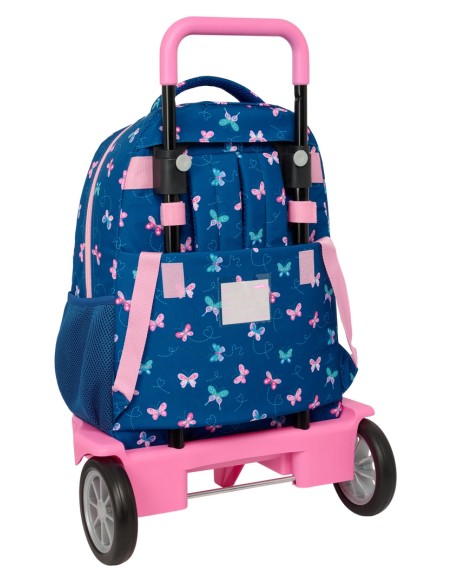 MOCHILA GDE. C/RUEDAS COMPACT EVOL. EXT. BLACKFIT8 "MARIPOSAS"