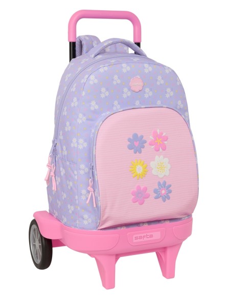 MOCHILA GDE. C/RUEDAS COMPACT EVOL. EXT. SAFTA "BOUQUET"