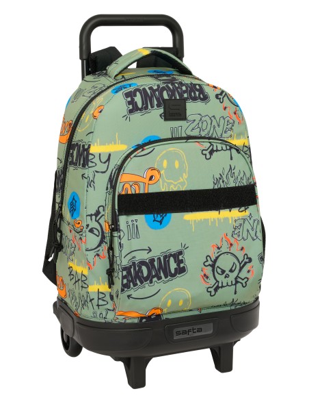 MOCHILA GDE. C/RUEDAS COMPACT EXTRAIBLE SAFTA GRAFFITI "ZONE"