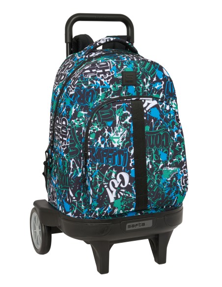 MOCHILA GDE. C/RUEDAS COMPACT EVOL. EXT. SAFTA GRAFFITI "GO"