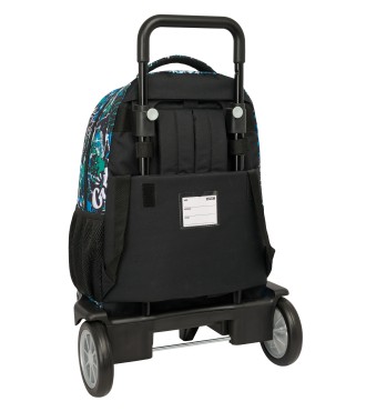 MOCHILA GDE. C/RUEDAS COMPACT EVOL. EXT. SAFTA GRAFFITI "GO" 2