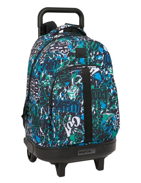 MOCHILA GDE. C/RUEDAS COMPACT EXTRAIBLE SAFTA GRAFFITI "GO"