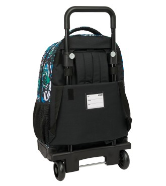 MOCHILA GDE. C/RUEDAS COMPACT EXTRAIBLE SAFTA GRAFFITI "GO" 2