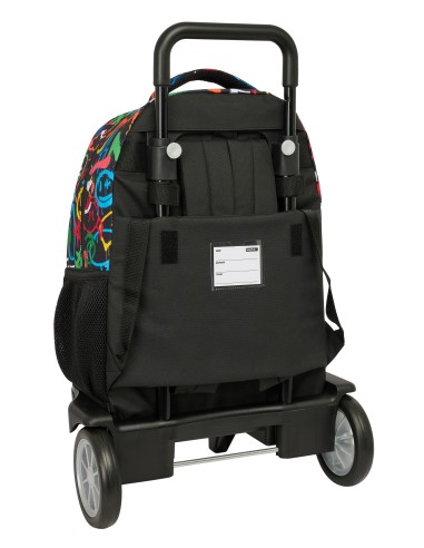 MOCHILA GDE. C/RUEDAS COMPACT EVOL. EXT. SAFTA GRAFFITI "COLORS"