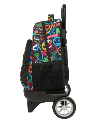 MOCHILA GDE. C/RUEDAS COMPACT EVOL. EXT. SAFTA GRAFFITI "COLORS"