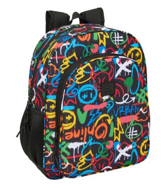 MOCHILA JUNIOR ADAPT.CARRO SAFTA GRAFFITI "COLORS"