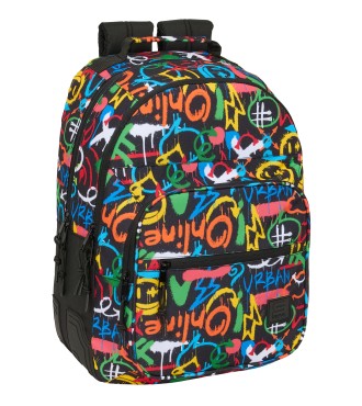 MOCHILA DOBLE ADAPT.CARRO SAFTA GRAFFITI "COLORS"