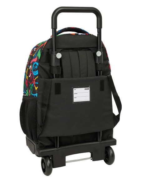 MOCHILA GDE. C/RUEDAS COMPACT EXTRAIBLE SAFTA GRAFFITI "COLORS"