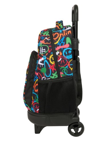 MOCHILA GDE. C/RUEDAS COMPACT EXTRAIBLE SAFTA GRAFFITI "COLORS"