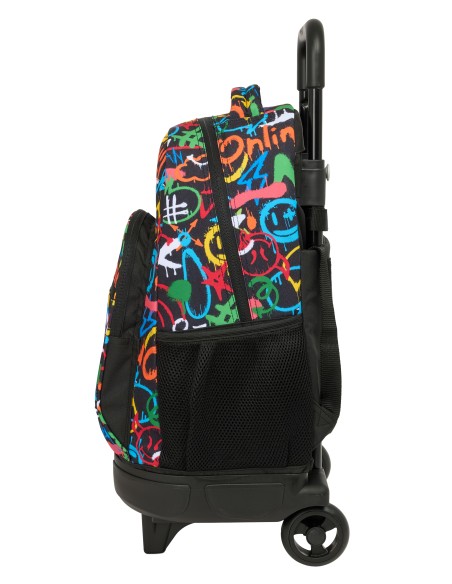 MOCHILA GDE. C/RUEDAS COMPACT EXTRAIBLE SAFTA GRAFFITI "COLORS"