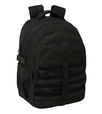 MOCHILA CROSS DOBLE SAFTA NEGRO