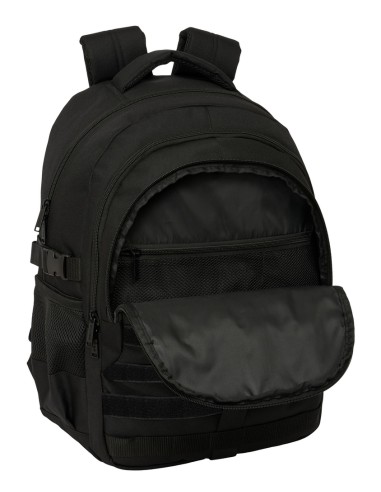 MOCHILA CROSS DOBLE SAFTA NEGRO
