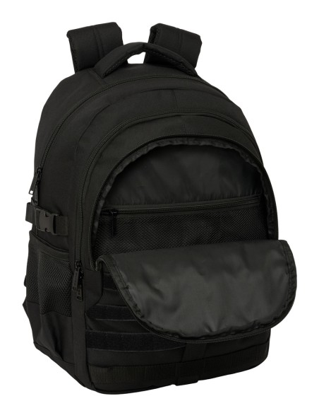 MOCHILA CROSS DOBLE SAFTA NEGRO
