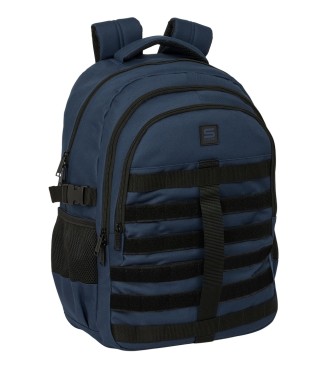 MOCHILA CROSS DOBLE SAFTA AZUL