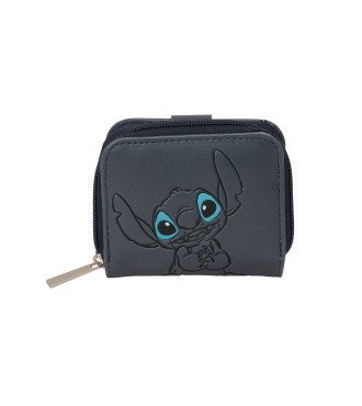 MONEDERO BILLETERA STITCH "GRAY"