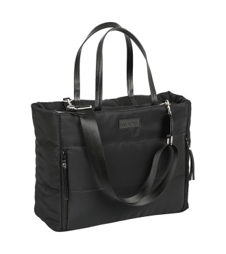 BOLSO CON BOLSILLO PARA PORTATIL 14,1'' MOOS CAPSULA ACOLCHADO "NEG...