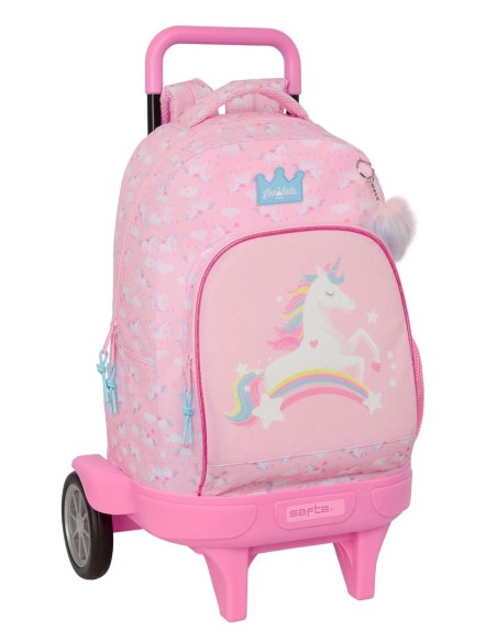 MOCHILA GDE. C/RUEDAS COMPACT EVOL. EXT. GLOWLAB KIDS Moc...