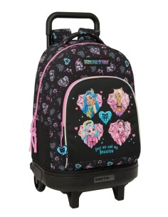 MOCHILA GDE. C/RUEDAS COMPACT EXTRAIBLE MONSTER HIGH Moch...