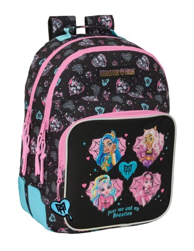 MOCHILA DOBLE ADAPT.CARRO MONSTER HIGH Mochilas Escolares...