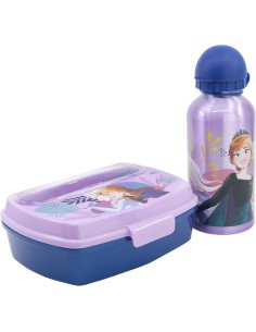 SET DE BOTELLA Y SANDWICHERA + CUBIERTOS FROZEN "COOL DAY...