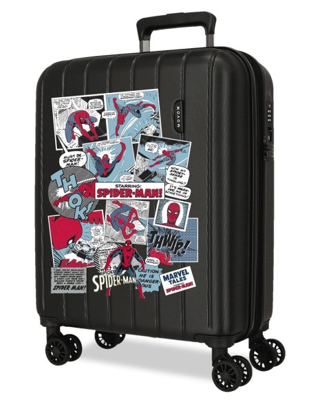 3488641 TROLLEY ABS 55CM. C/EXP. 4R. SPIDERMAN COMIC NEGRO