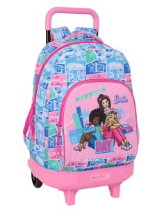 MOCHILA GDE. C/RUEDAS COMPACT EXTRAIBLE BARBIE Mochilas E...