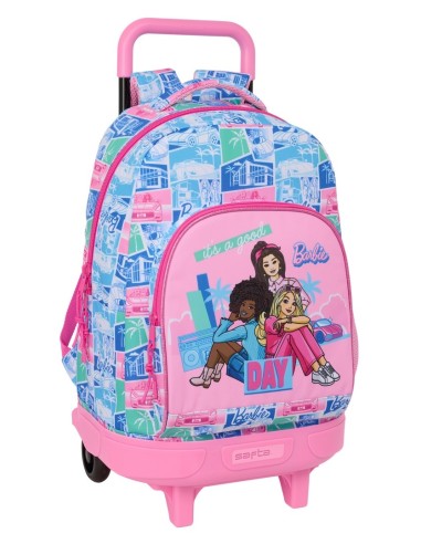 MOCHILA GDE. C/RUEDAS COMPACT EXTRAIBLE BARBIE Mochilas E...