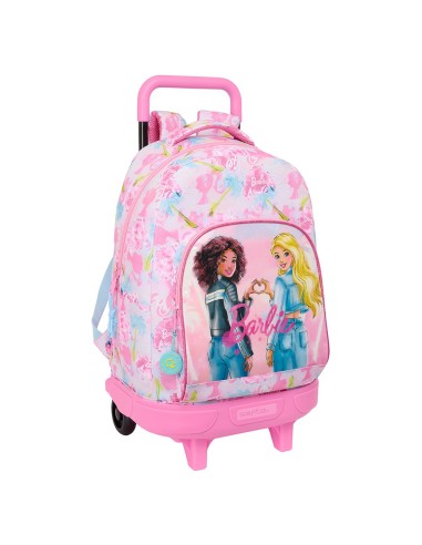 MOCHILA GDE. C/RUEDAS COMPACT EXTRAIBLE BARBIE "PAINTERLY...