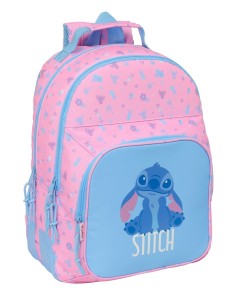 MOCHILA DOBLE ADAPT.CARRO STITCH "BRIGHT" Mochilas Escola...
