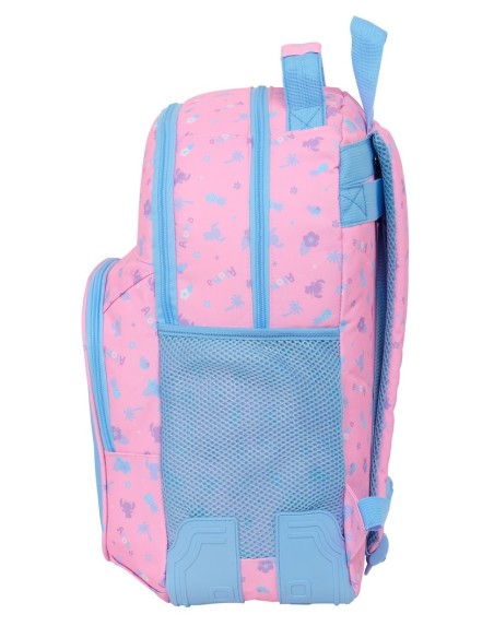MOCHILA DOBLE ADAPT.CARRO STITCH "BRIGHT" Mochilas Escola...