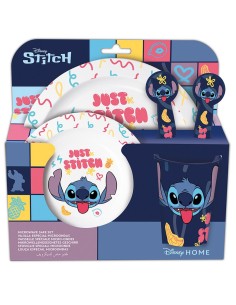 SET MICRO KIDS 5 PIEZAS EN ESTUCHE STITCH "SWEET" Complem...