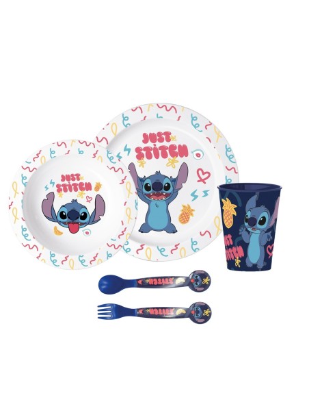SET MICRO KIDS 5 PIEZAS EN ESTUCHE STITCH "SWEET" Complem...