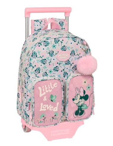 MOCH 609+CARRO 705 MINNIE MOUSE "MINTY" Mochilas Guarderí...